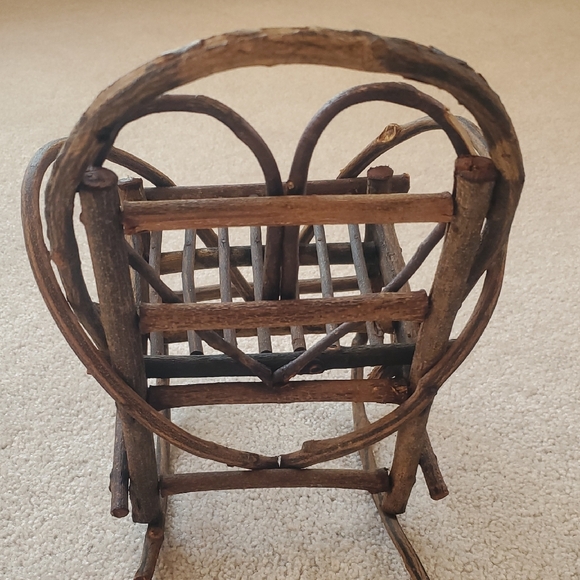 Rustic Wooden Rocking Chair Accent - Picture 3 of 6